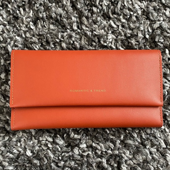Burnt Orange Vegan Wallet - Picture 2 of 13